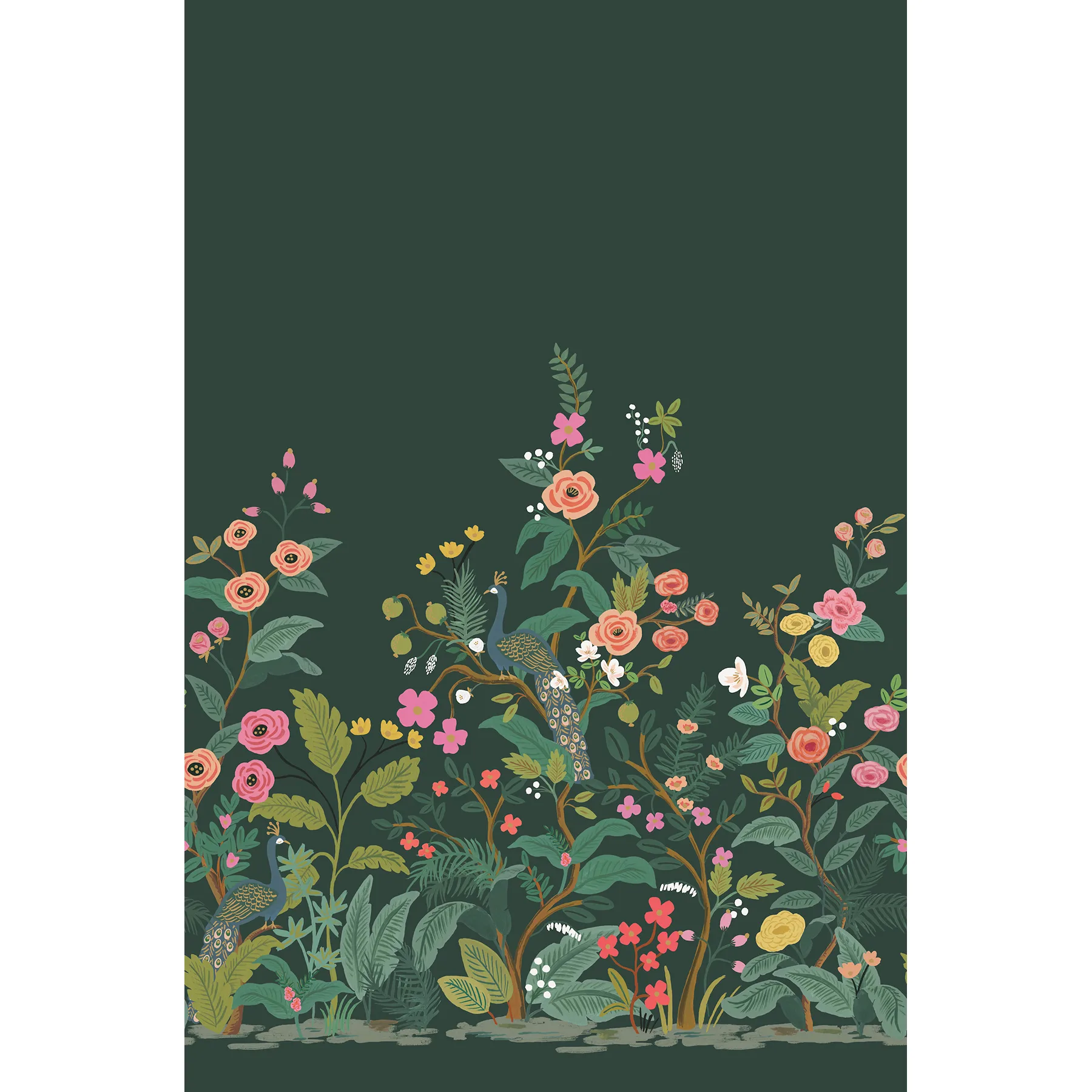 Kravet Design Rifle Paper Co Third Edition W4302 in Green & Orange (W4302.312.0)