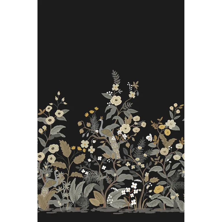 Kravet Design Rifle Paper Co Third Edition W4302 in Black & Beige (W4302.816.0)