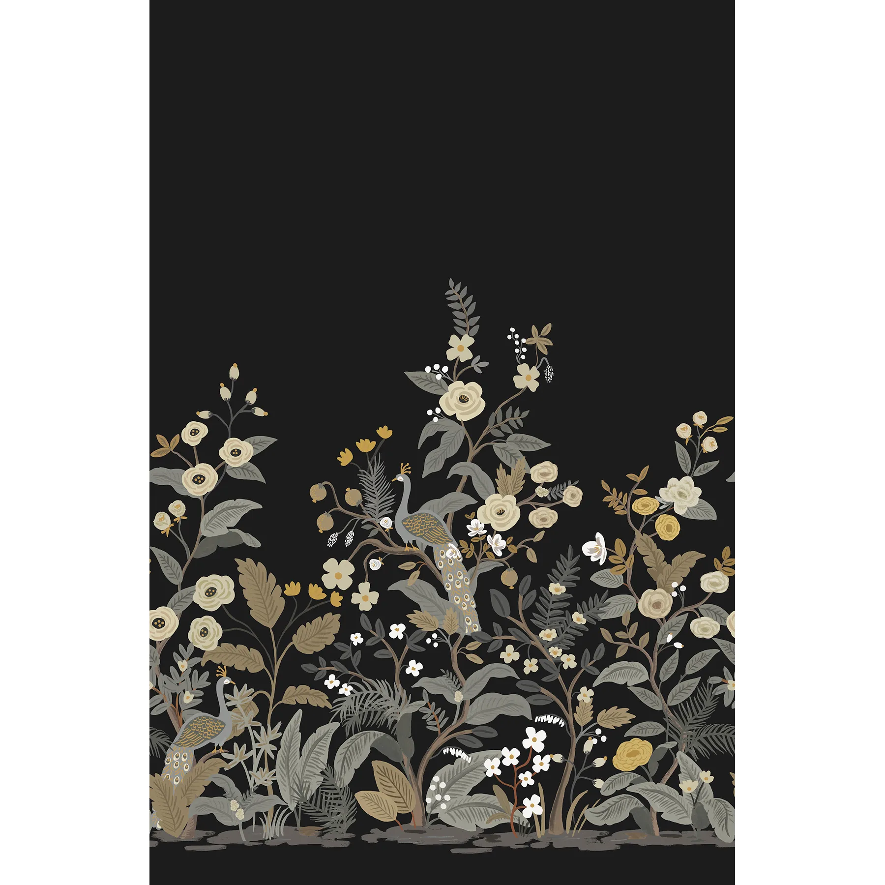 Kravet Design Rifle Paper Co Third Edition W4302 in Black & Beige (W4302.816.0)