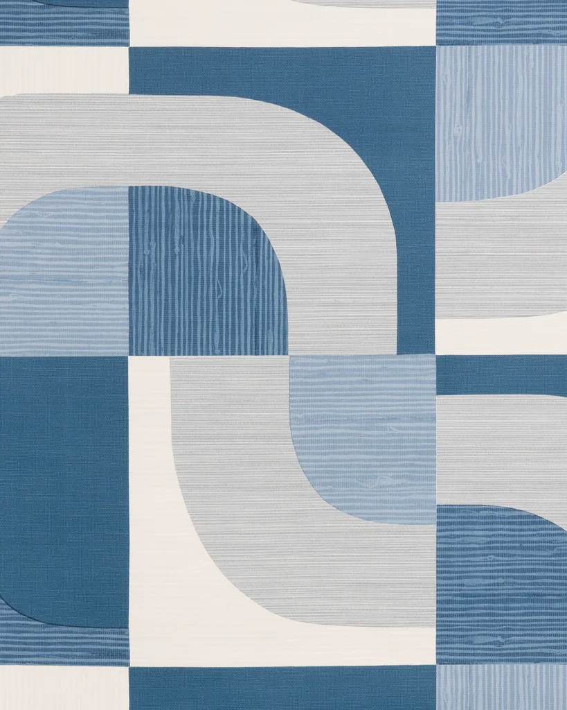 Kravet Design Decorative Vinyls W4316 in Blue & Light Blue (W4316.5.0)
