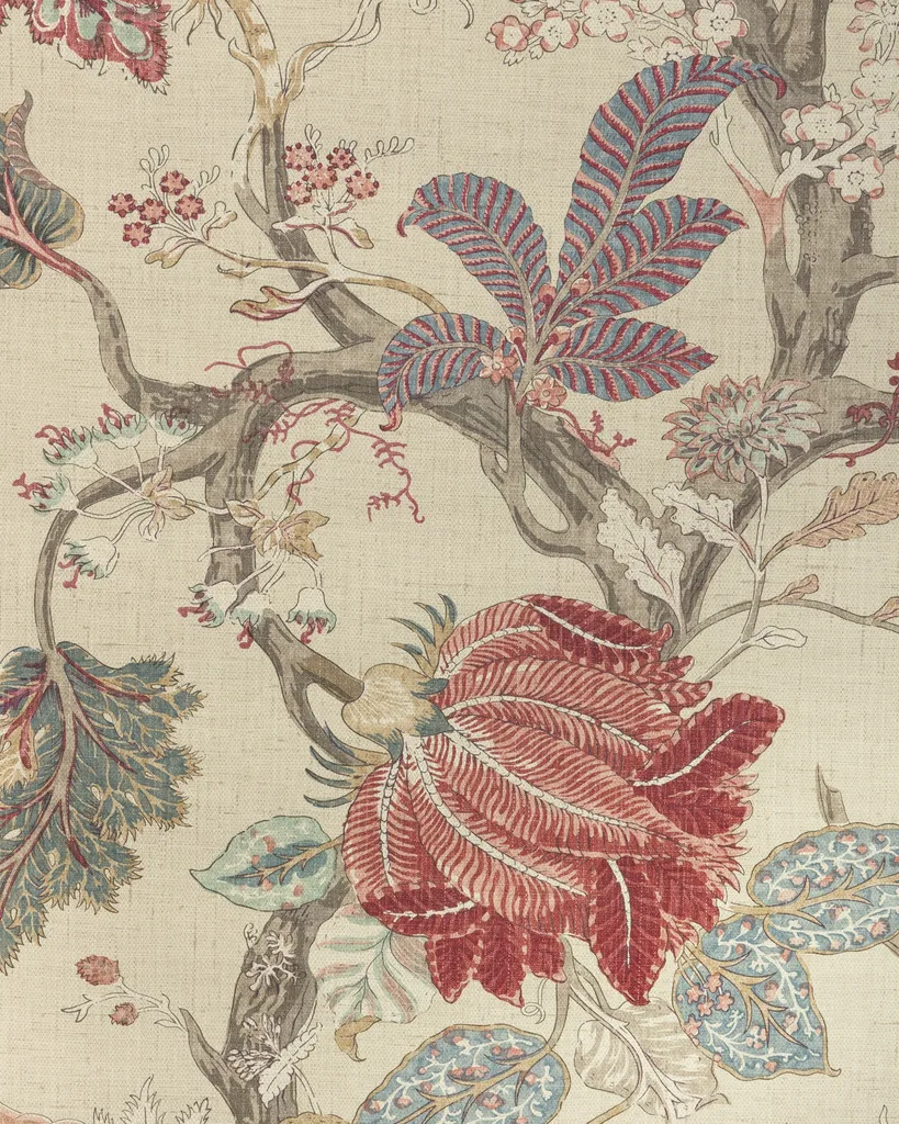 Kravet Design Club Room W4362 in Red & Brown (W4362.916.0)