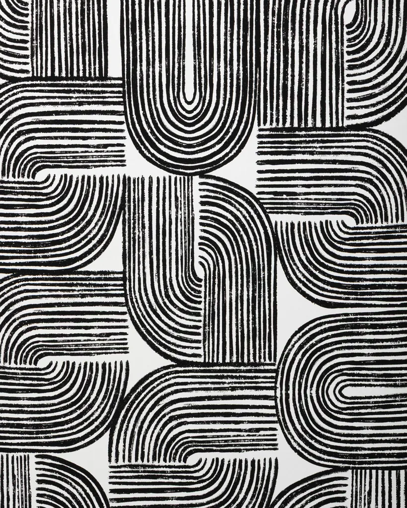 Kravet Design Modern Wallcovering W4372 in Black & White (W4372.81.0)