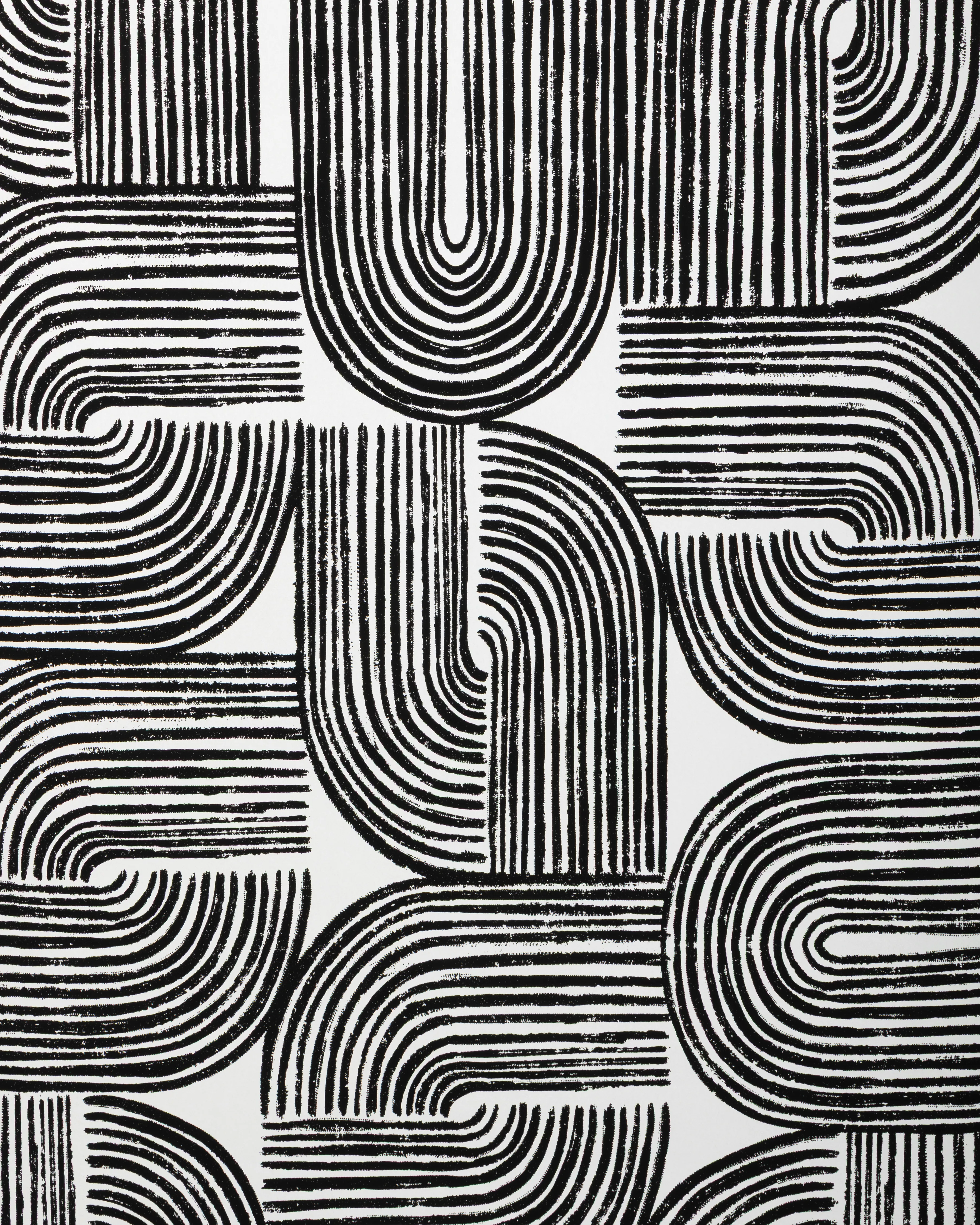 Kravet Design Modern Wallcovering W4372 in Black & White (W4372.81.0)