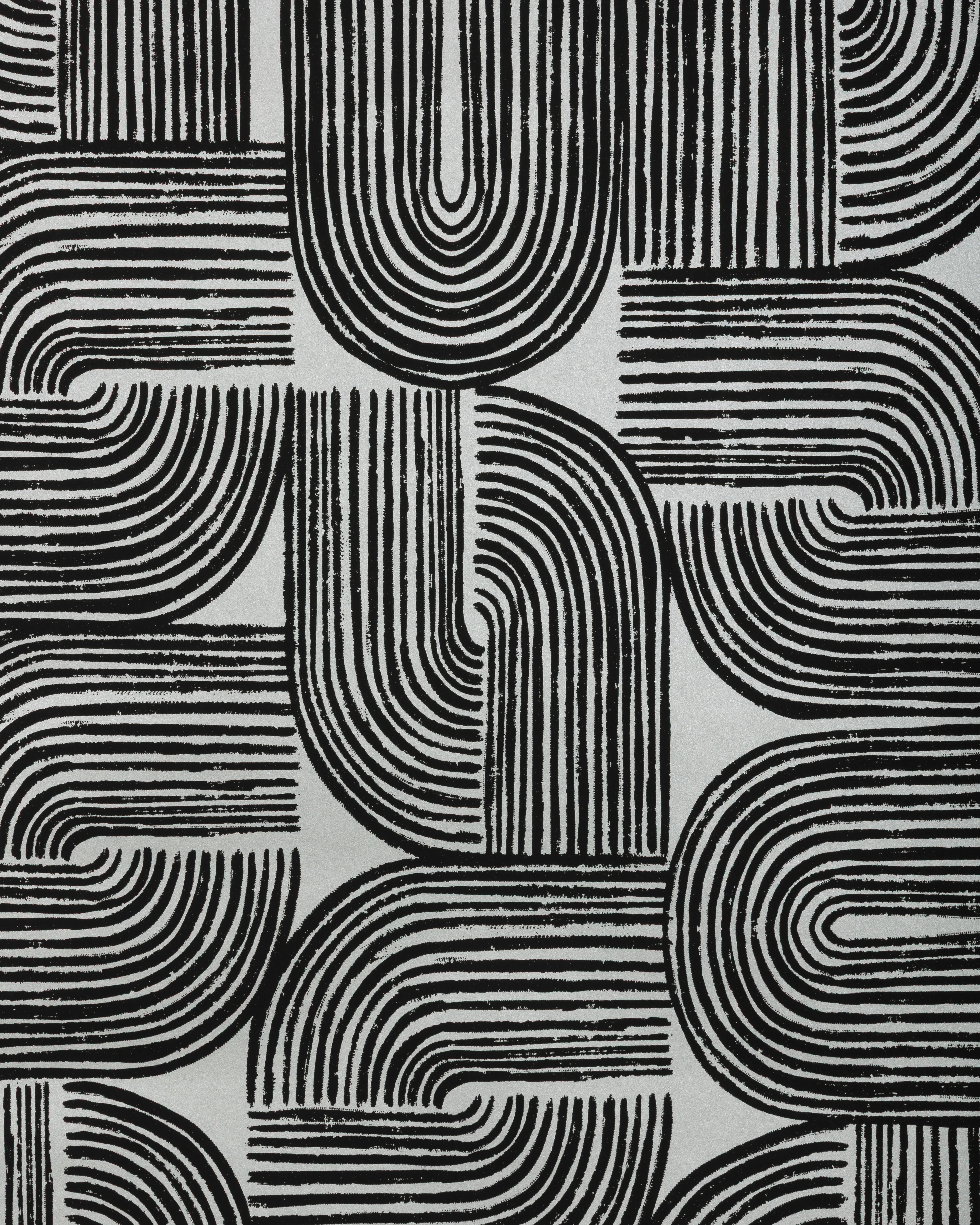 Kravet Design Modern Wallcovering W4372 in Black & Grey (W4372.811.0)