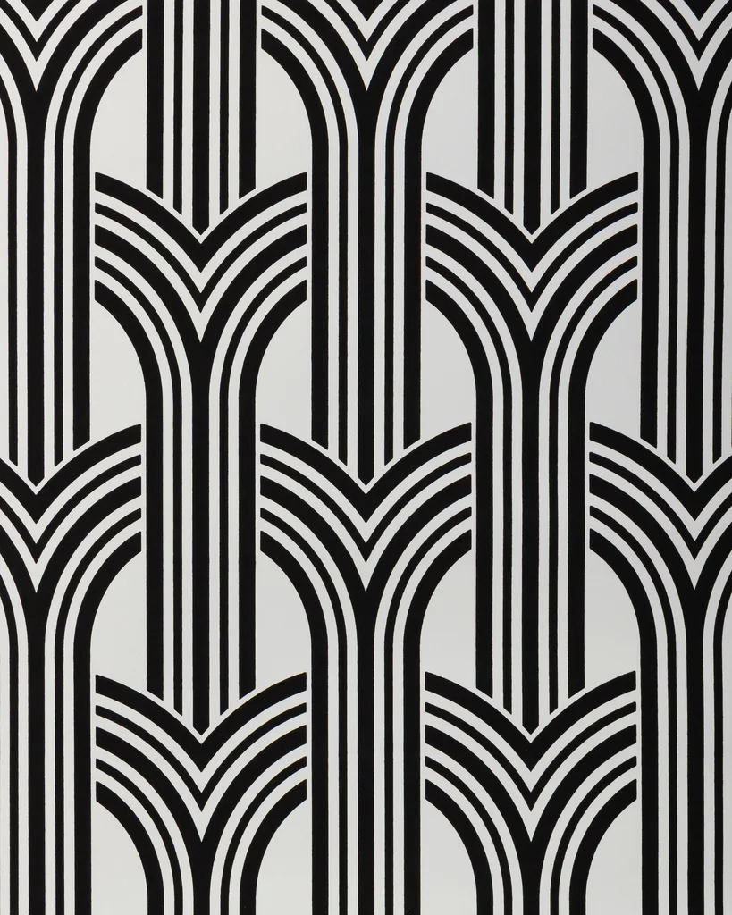 Kravet Design Modern Wallcovering W4374 in Black & White (W4374.81.0)