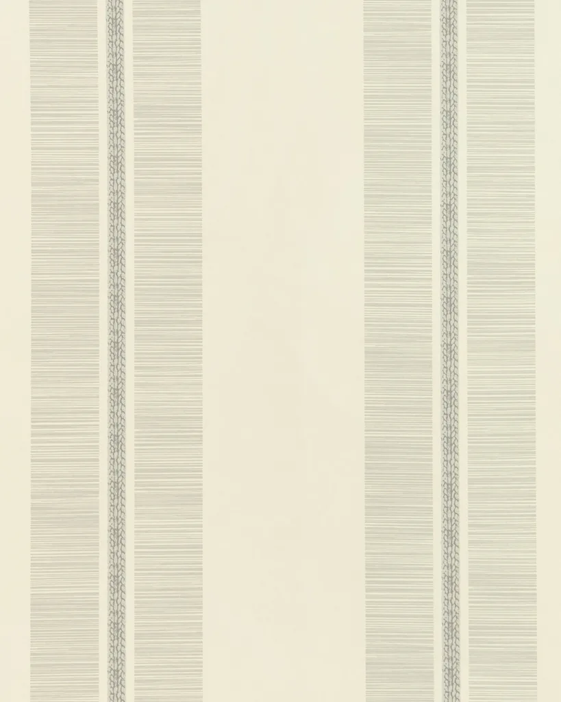 Kravet Design Stripe Wallcovering W4377 in Ivory & Silver (W4377.11.0)