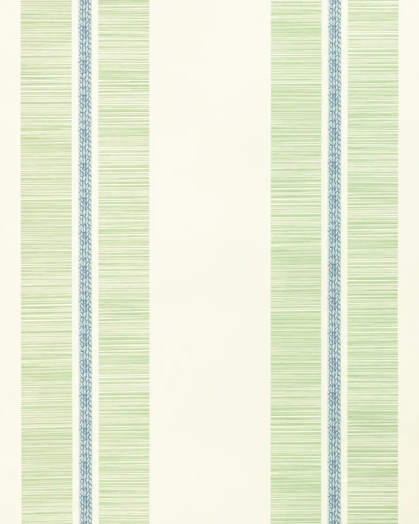 Kravet Design Stripe Wallcovering W4377 in Ivory & Green (W4377.315.0)