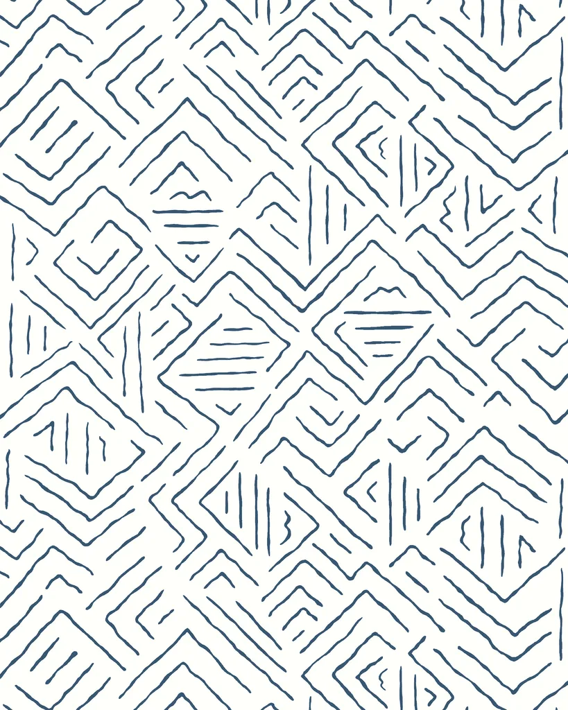 Kravet Design Antonina Vella Artifacts W4383 in Dark Blue & Blue (W4383.50.0)