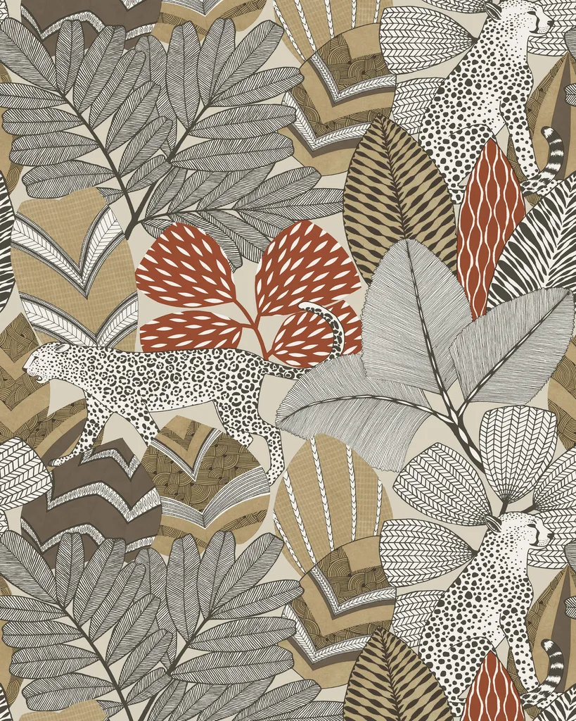 Kravet Design Antonina Vella Artifacts W4386 in Brown & Orange (W4386.612.0)