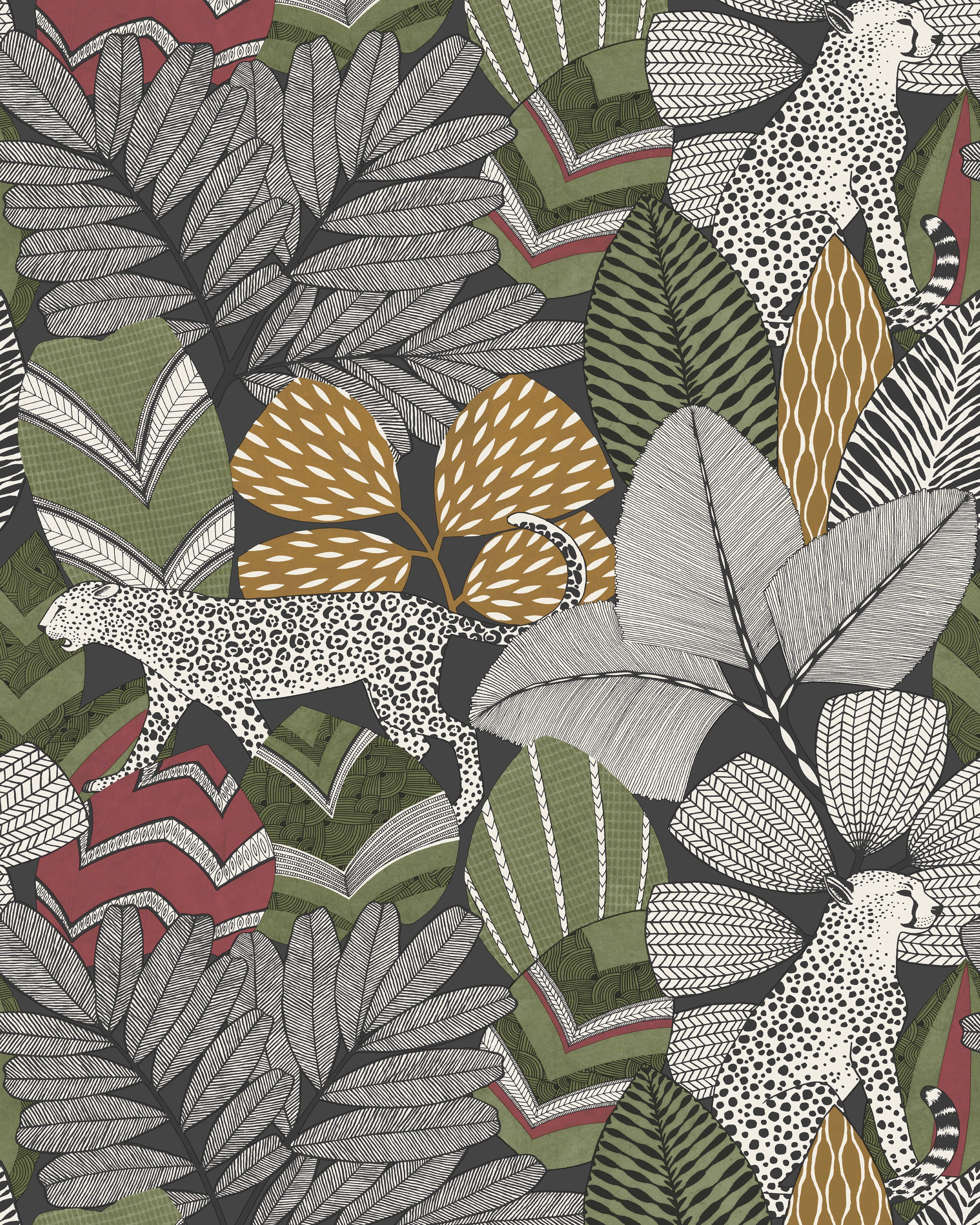 Kravet Design Antonina Vella Artifacts W4386 in Black & Green (W4386.830.0)
