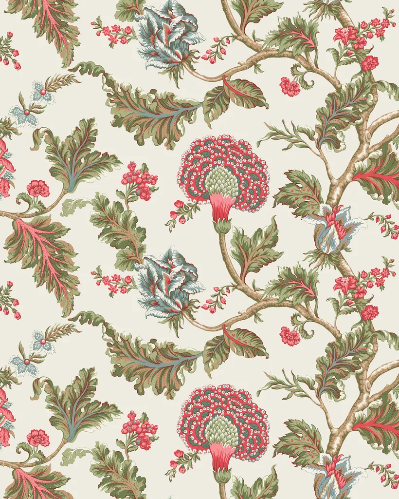 Kravet Design Ronald Redding Astoria W4406 in Pink & Green (W4406.73.0)