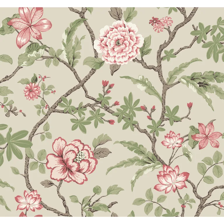 Kravet Design Ronald Redding Astoria W4409 in Pink & Green (W4409.317.0)