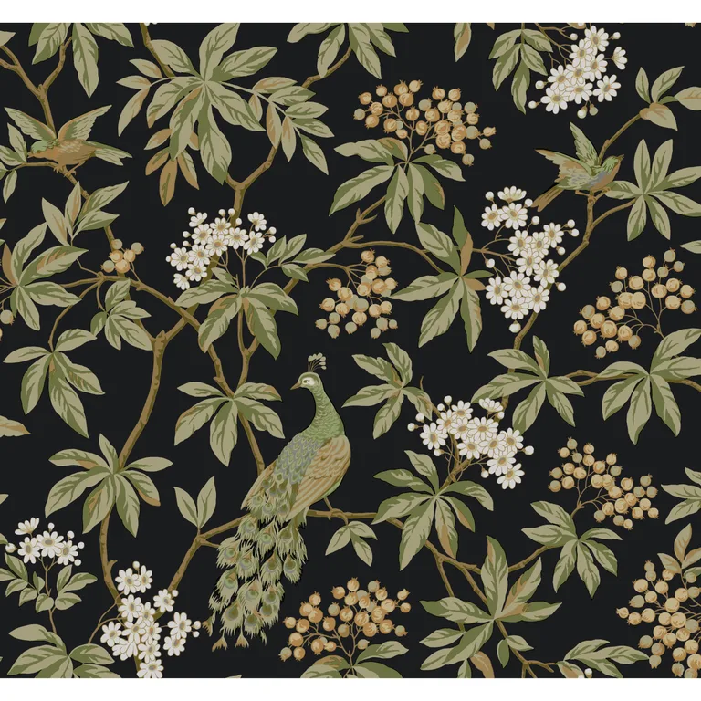 Kravet Design Ronald Redding Astoria W4413 in Black & Sage (W4413.830.0)