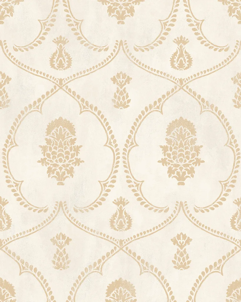 Kravet Design Ronald Redding Astoria W4414 in Gold & Metallic (W4414.4.0)
