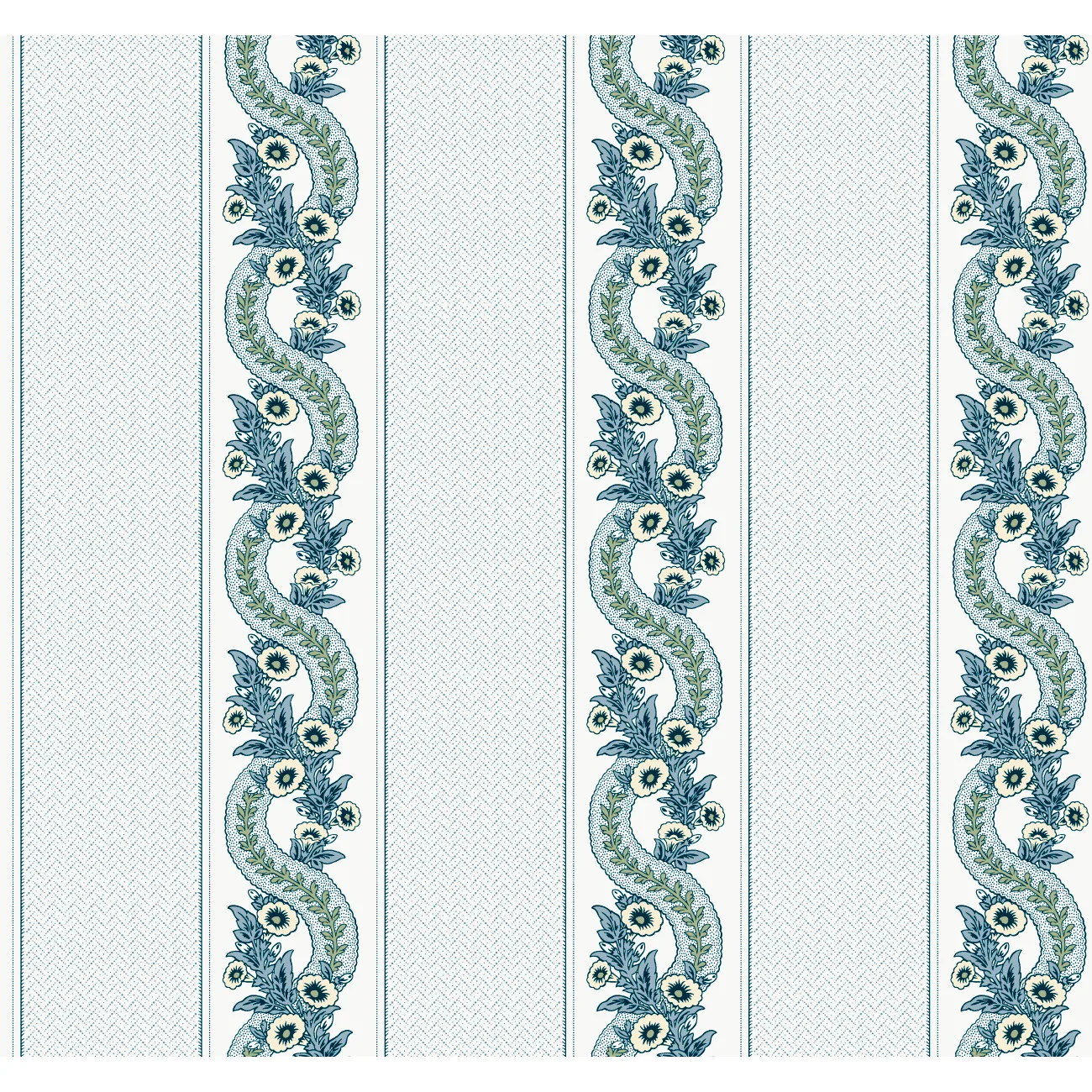 Kravet Design Ronald Redding Astoria W4417 in Green & Light Blue (W4417.315.0)