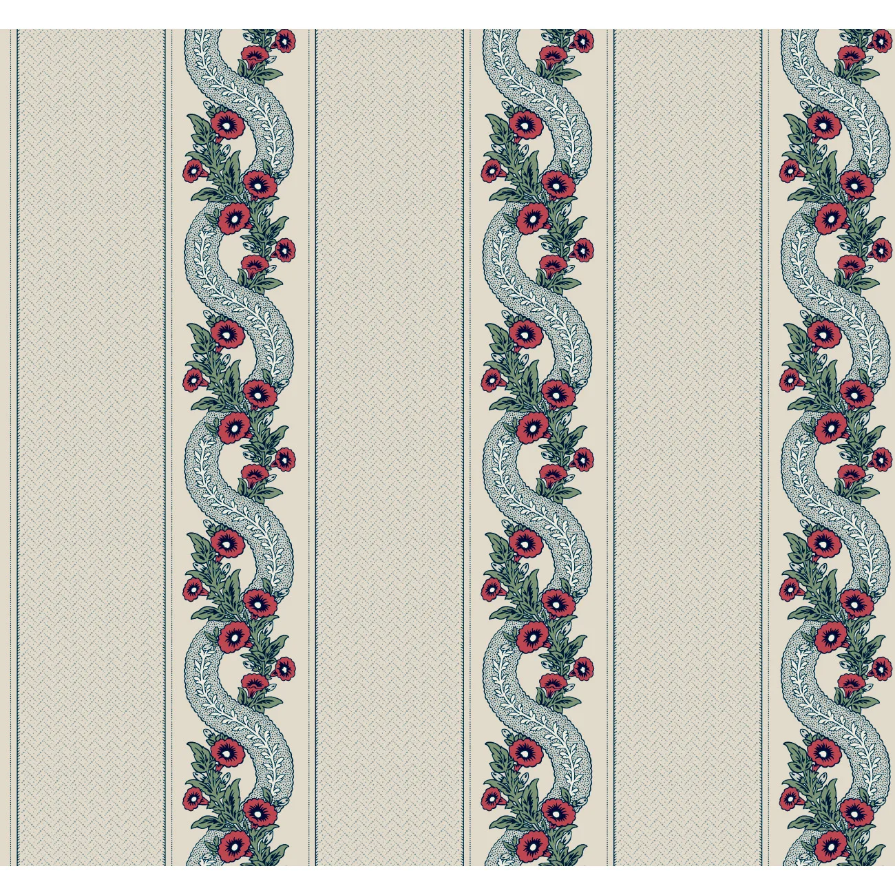 Kravet Design Ronald Redding Astoria W4417 in Red & Green (W4417.319.0)