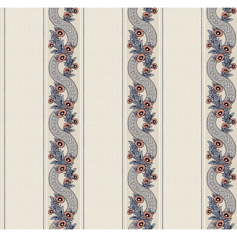 Kravet Design Ronald Redding Astoria W4417 in Orange & Blue (W4417.512.0)