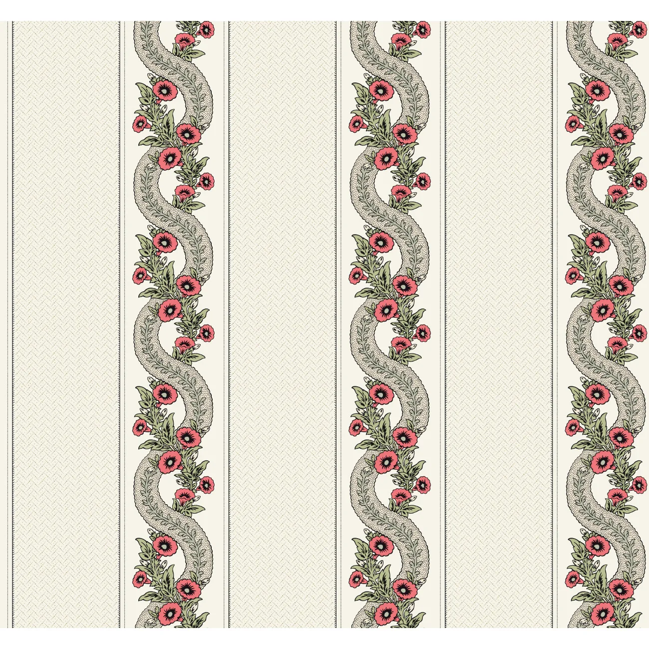 Kravet Design Ronald Redding Astoria W4417 in Pink & Green (W4417.73.0)