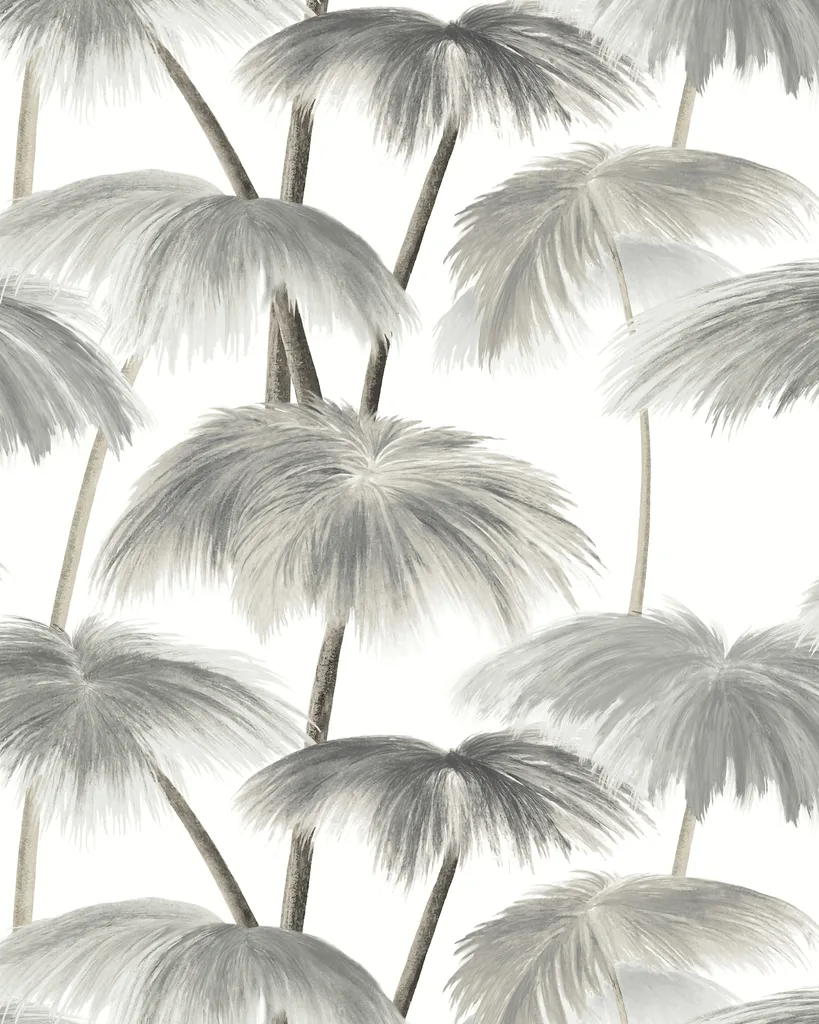 Kravet Design Lemieux Et Cie Signature Wallcovering W4424 in White & Grey (W4424.11.0)
