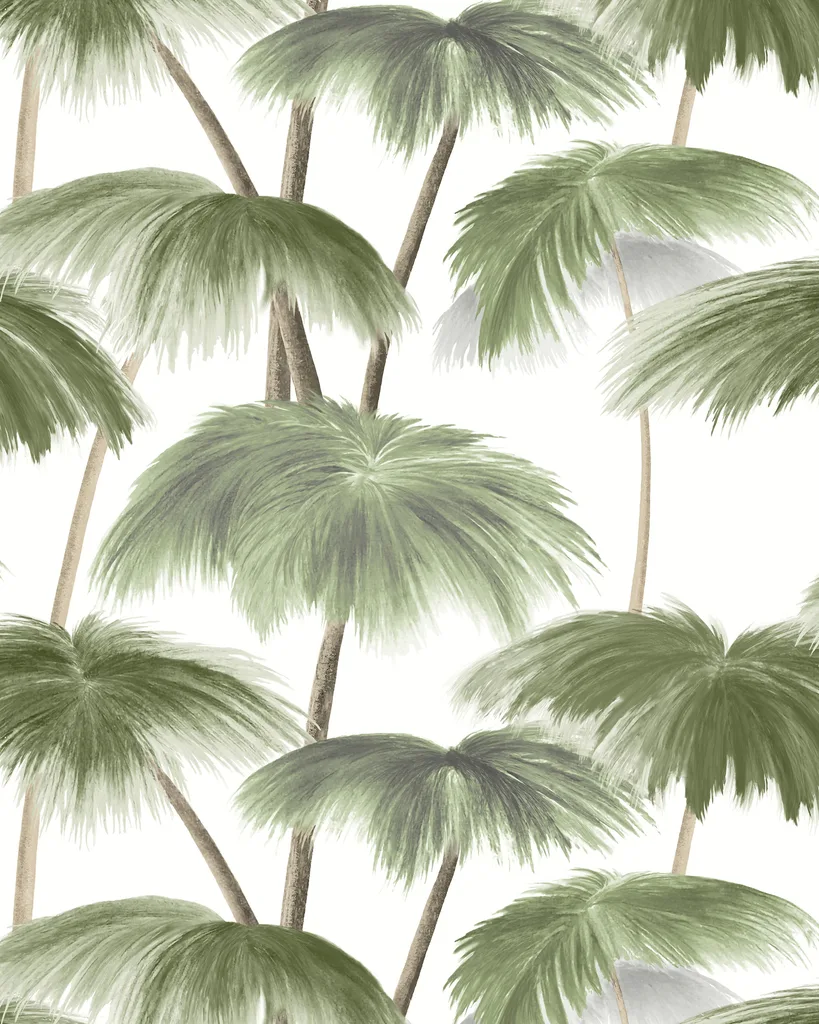 Kravet Design Lemieux Et Cie Signature Wallcovering W4424 in White & Green (W4424.3.0)