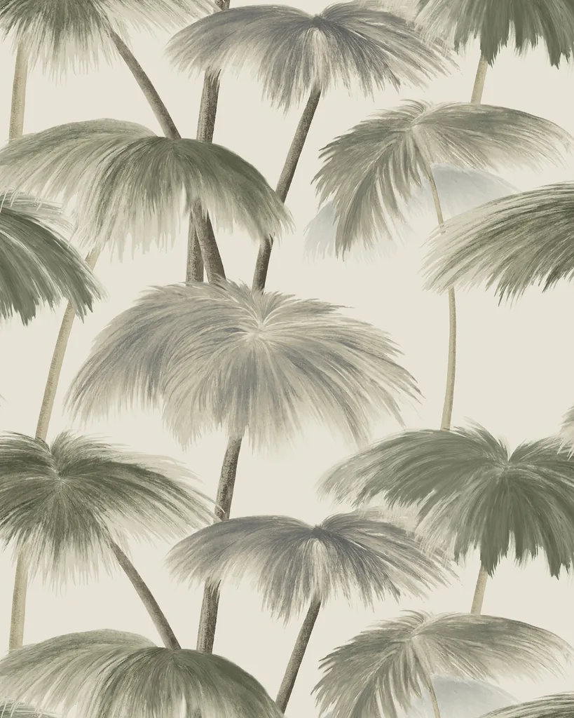 Kravet Design Lemieux Et Cie Signature Wallcovering W4424 in Ivory & Green (W4424.30.0)