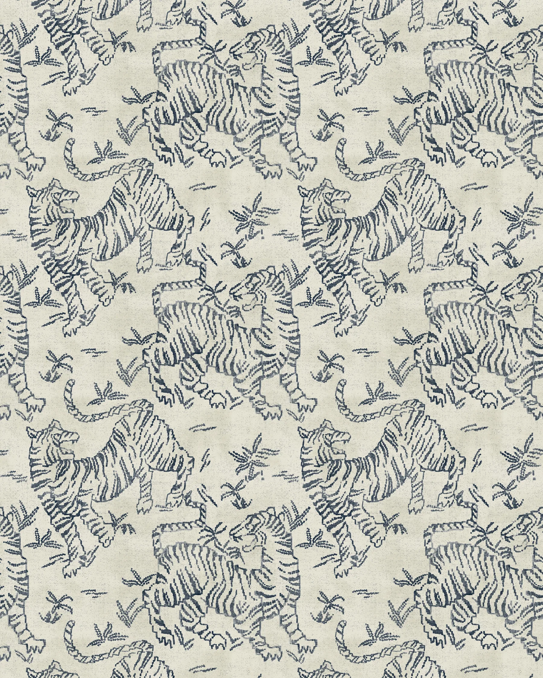 Kravet Design Lemieux Et Cie Signature Wallcovering W4427 in Ivory & Blue (W4427.5.0)
