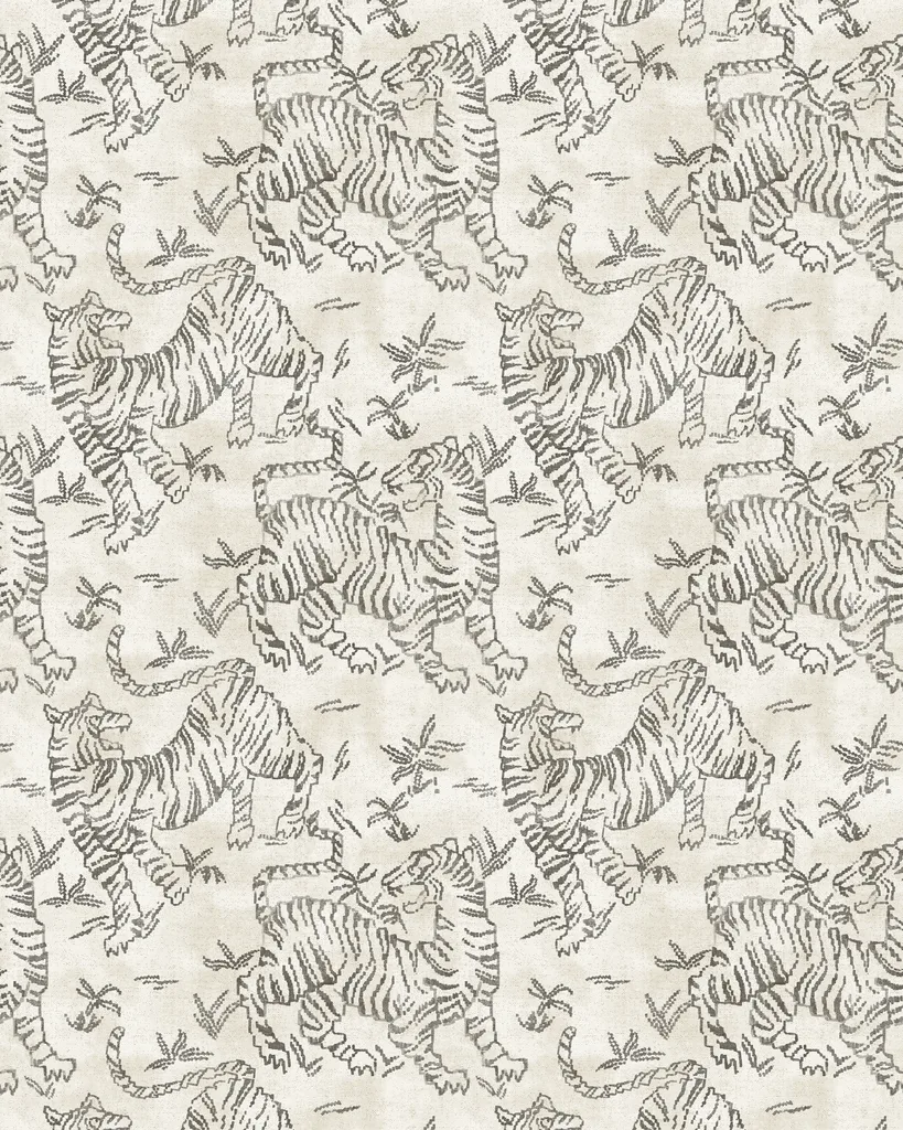 Kravet Design Lemieux Et Cie Signature Wallcovering W4427 in White & Black (W4427.81.0)