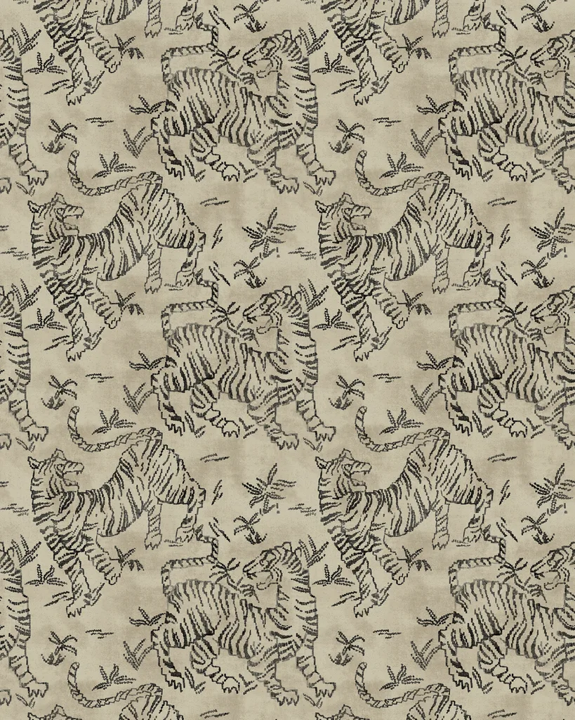 Kravet Design Lemieux Et Cie Signature Wallcovering W4427 in Beige & Black (W4427.816.0)