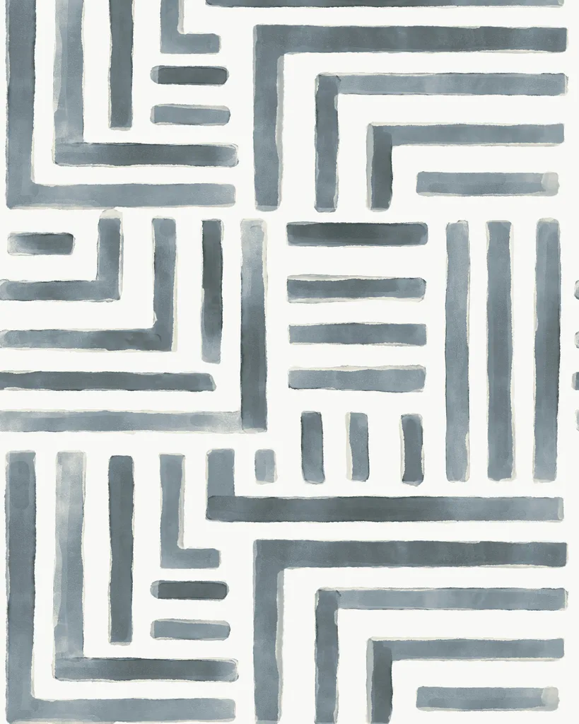 Kravet Design Lemieux Et Cie Signature Wallcovering W4429 in White & Blue (W4429.5.0)