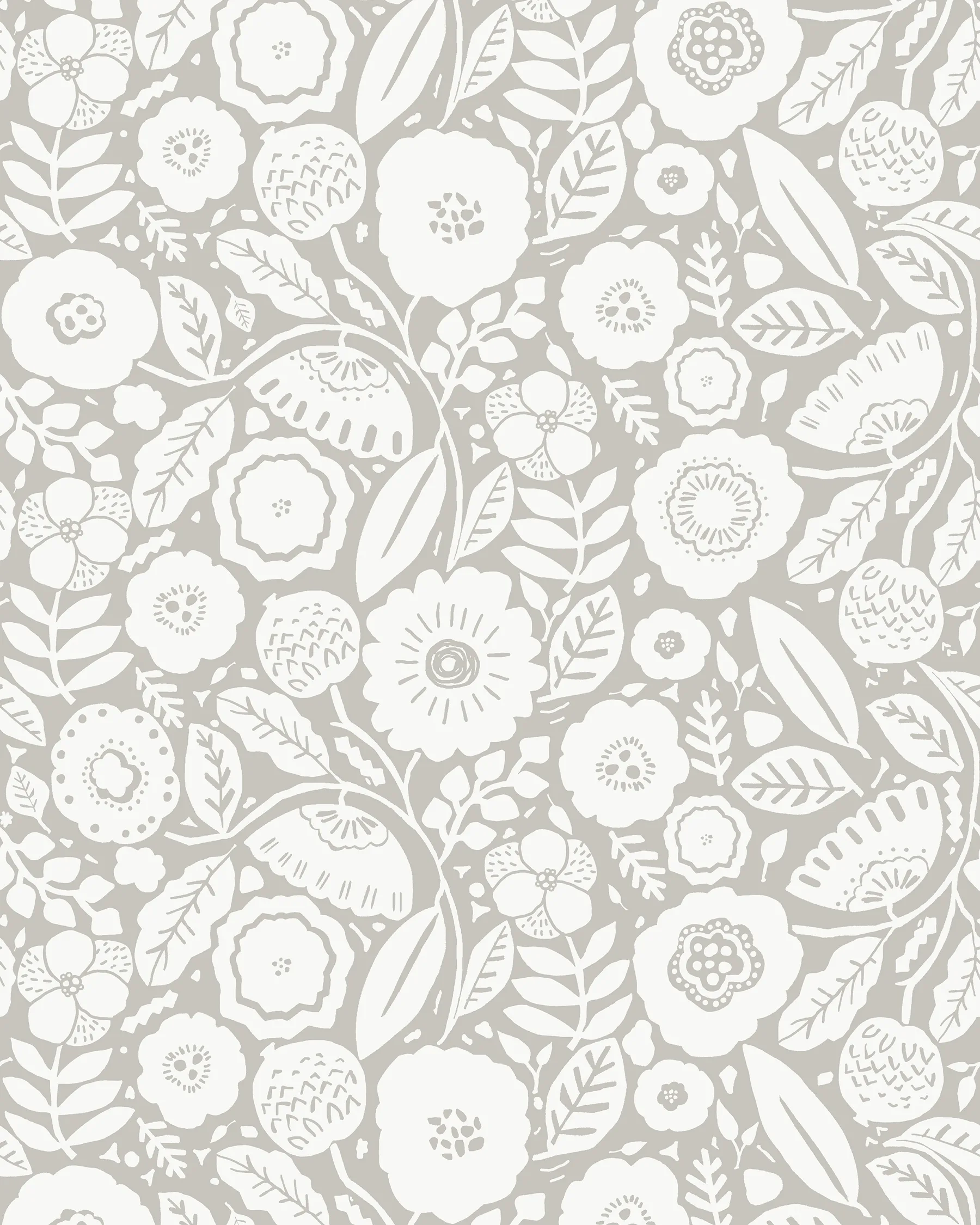 Kravet Design Lemieux Et Cie Signature Wallcovering W4433 in Grey & White (W4433.11.0)