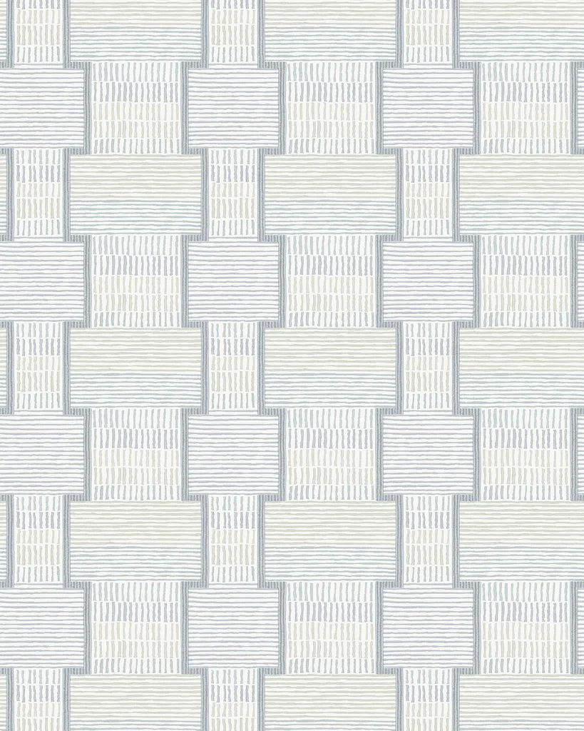 Kravet Design Lemieux Et Cie Signature Wallcovering W4434 in White & Blue (W4434.15.0)