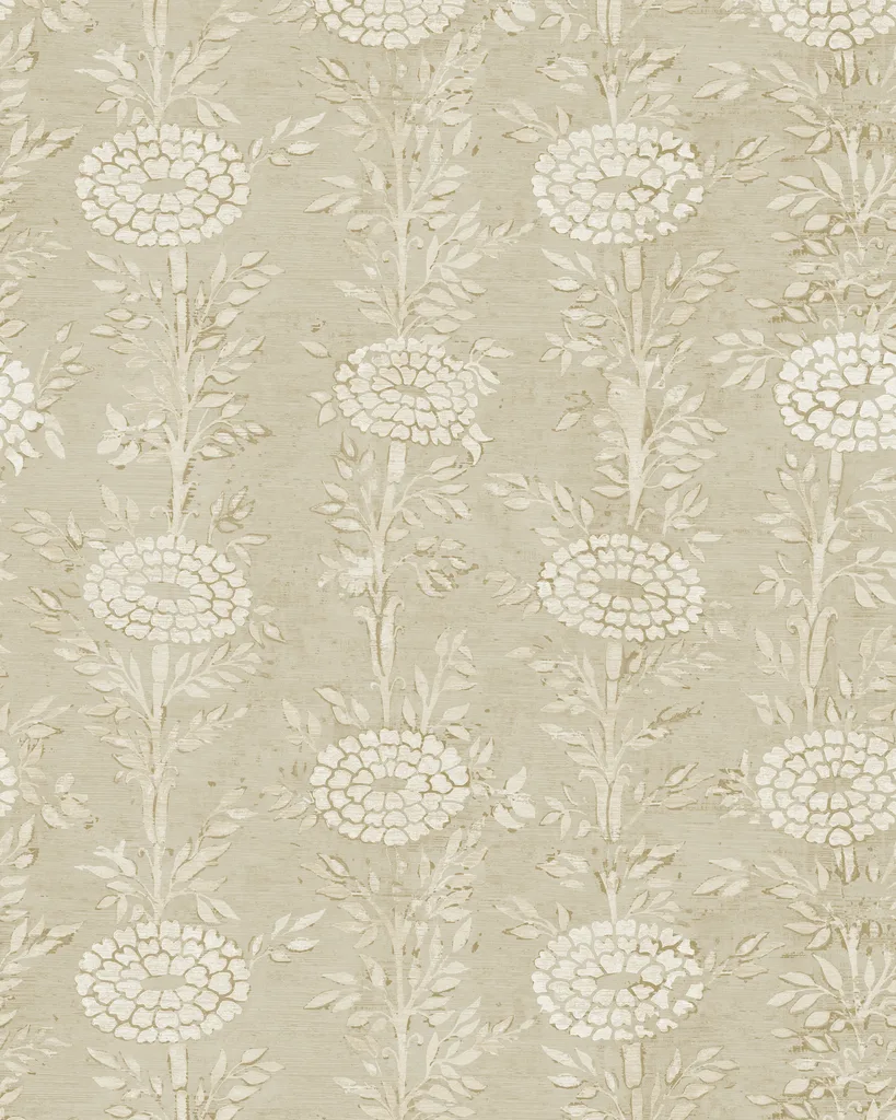 Kravet Design Ronald Redding Tea Garden Second Edition W4443 in Taupe & Ivory (W4443.161.0)