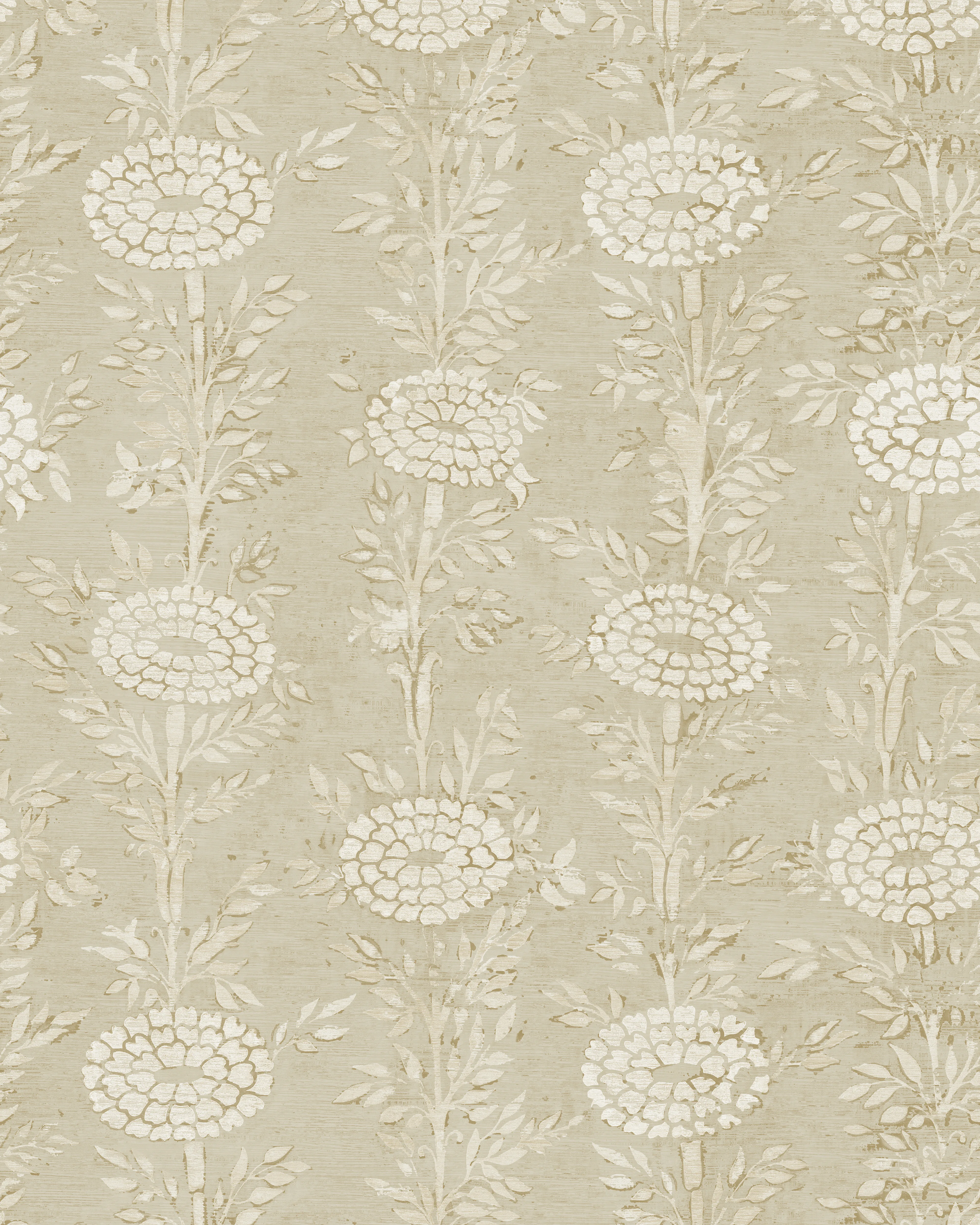 Kravet Design Ronald Redding Tea Garden Second Edition W4443 in Taupe & Ivory (W4443.161.0)