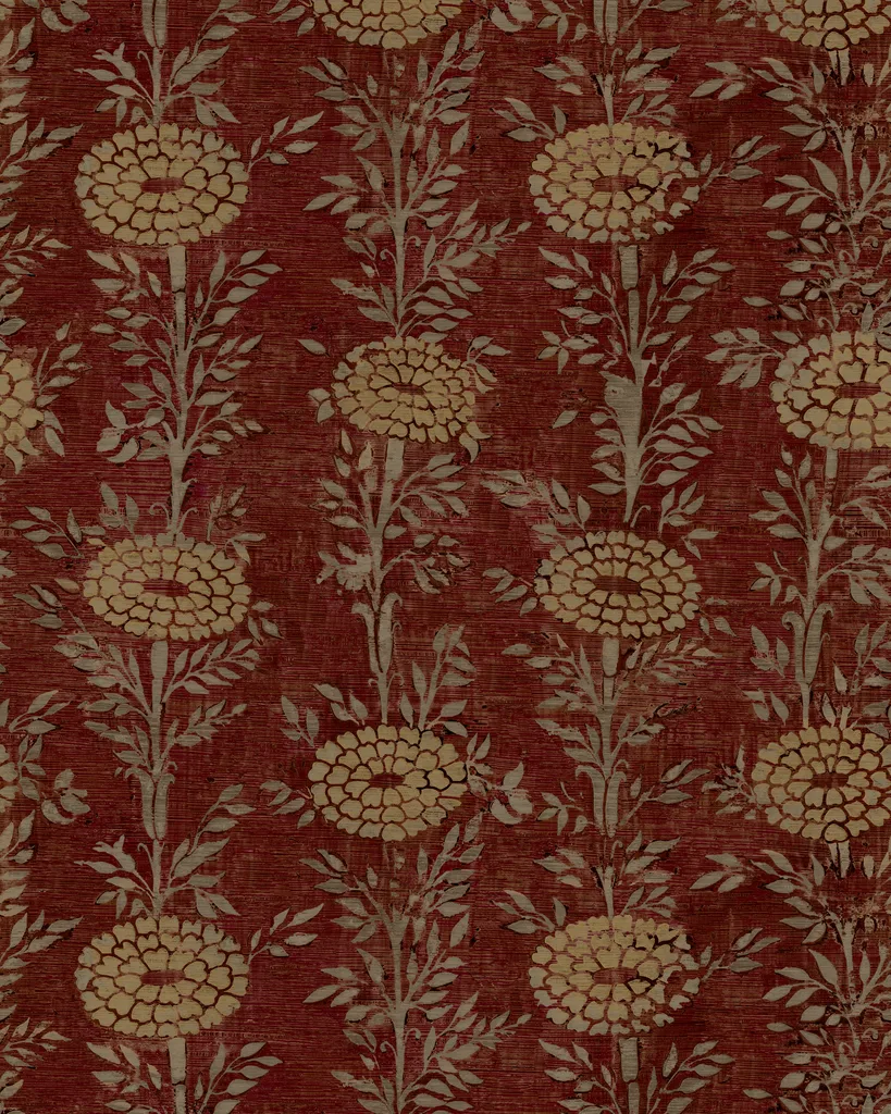 Kravet Design Ronald Redding Tea Garden Second Edition W4443 in Red & Bronze (W4443.194.0)