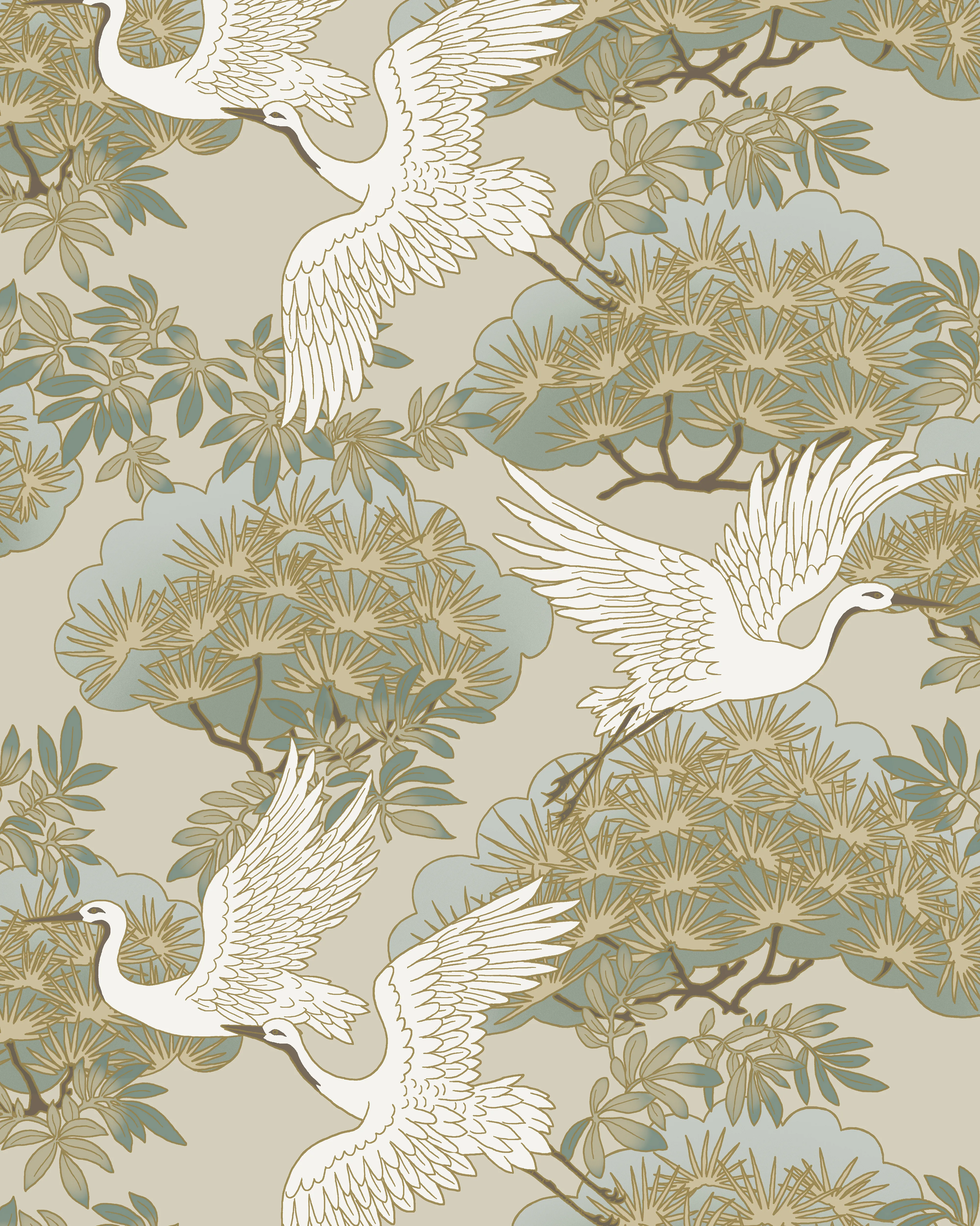 Kravet Design Ronald Redding Tea Garden Second Edition W4444 in Beige & Sage (W4444.316.0)