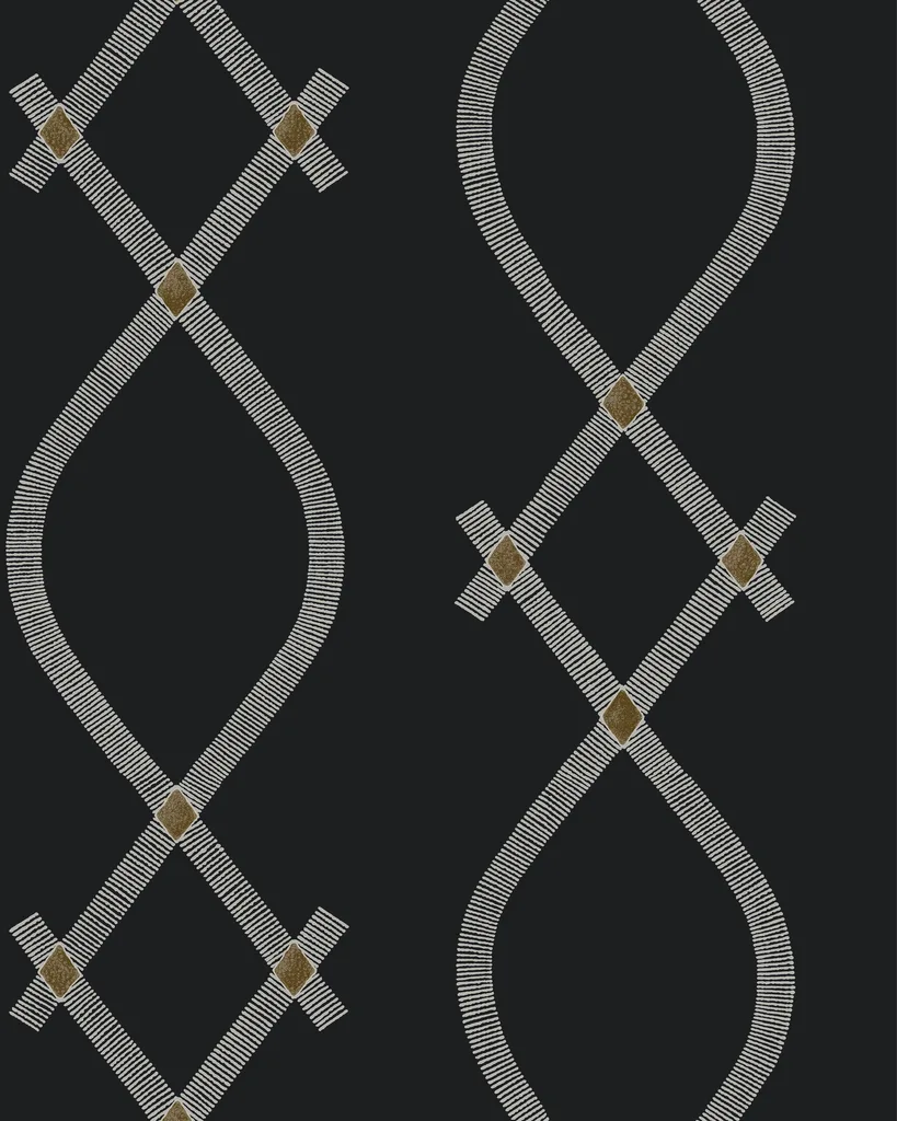 Kravet Design Ronald Redding Tea Garden Second Edition W4447 in Black & Gold (W4447.81.0)