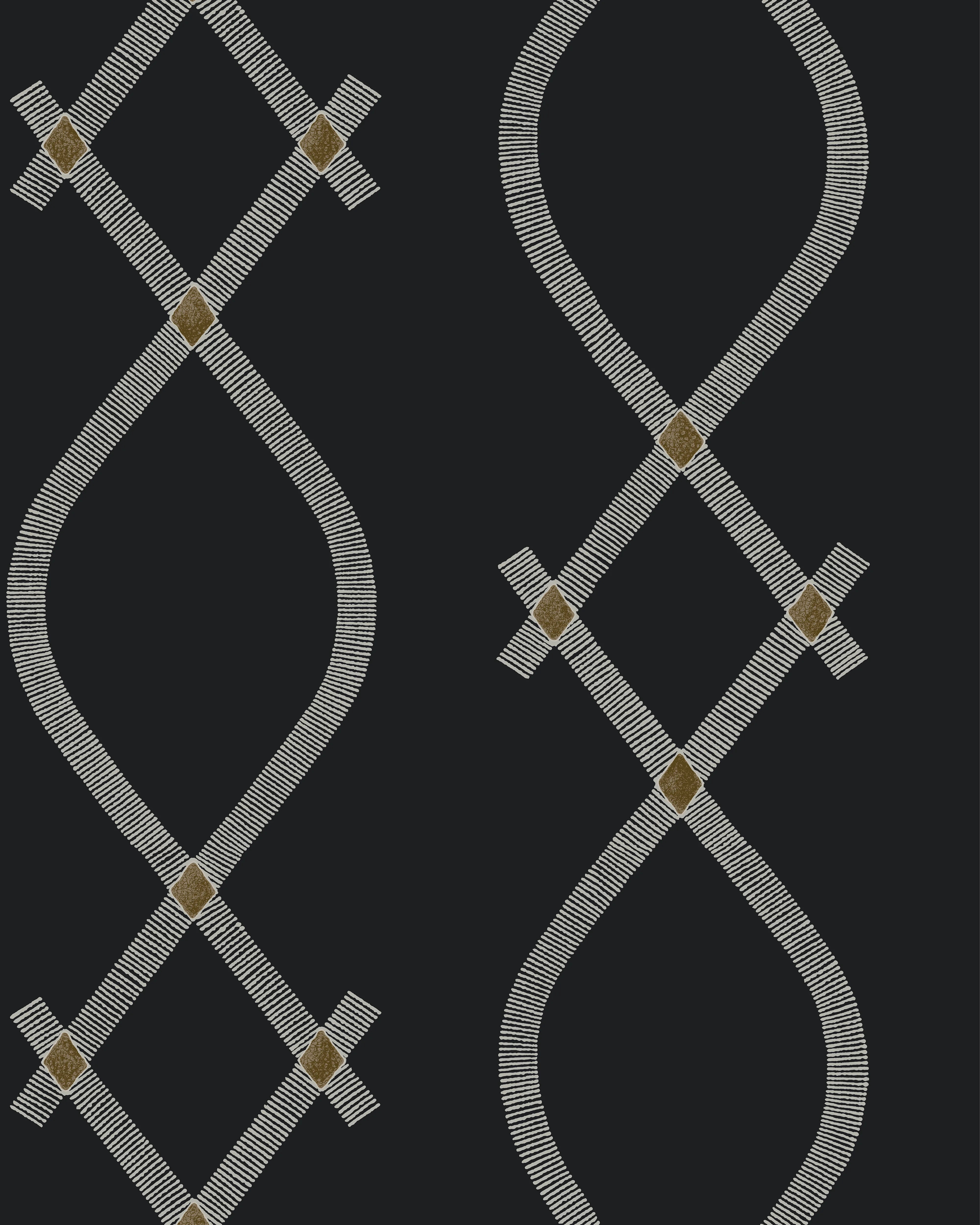 Kravet Design Ronald Redding Tea Garden Second Edition W4447 in Black & Gold (W4447.81.0)