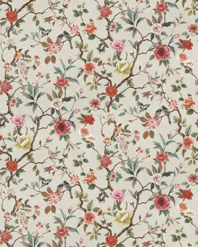 Kravet Design Ronald Redding Tea Garden Second Edition W4448 in Light Grey & Multi (W4448.1619.0)