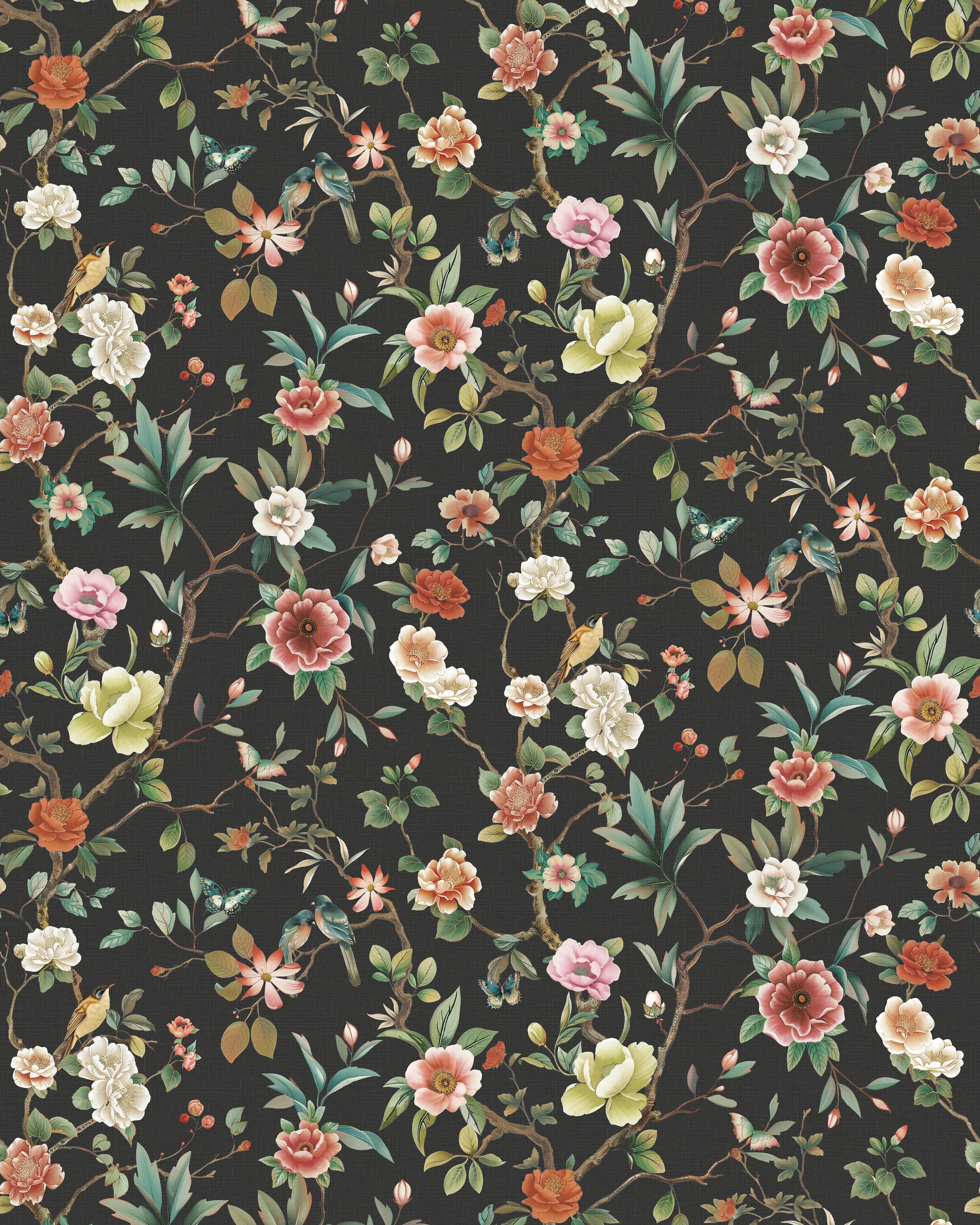 Kravet Design Ronald Redding Tea Garden Second Edition W4448 in Black & Multi (W4448.814.0)