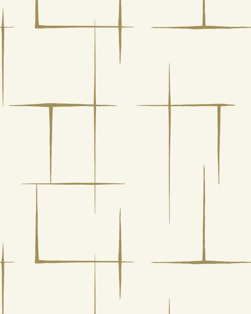 Kravet Design Ronald Redding Tea Garden Second Edition W4450 in Gold & White (W4450.4.0)
