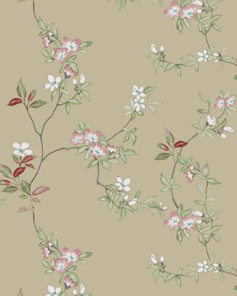 Kravet Design Ronald Redding Tea Garden Second Edition W4452 in Beige & Green (W4452.1619.0)