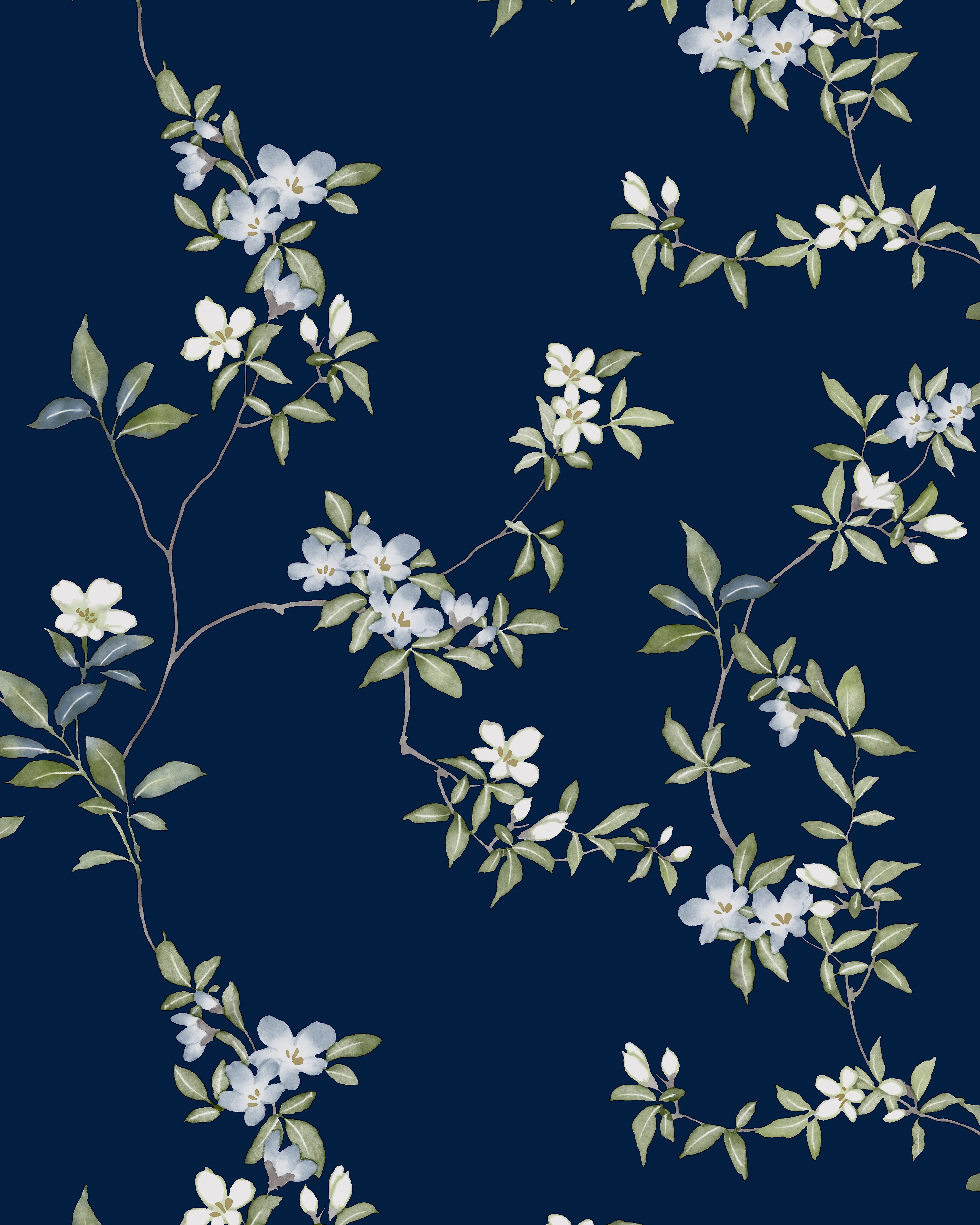 Kravet Design Ronald Redding Tea Garden Second Edition W4452 in Dark Blue & Green (W4452.350.0)