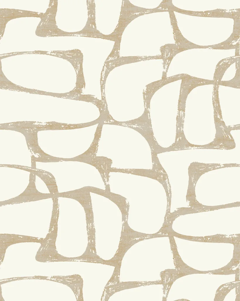 Kravet Design Candice Olson Decadence Ii W4462 in White & Gold (W4462.4.0)