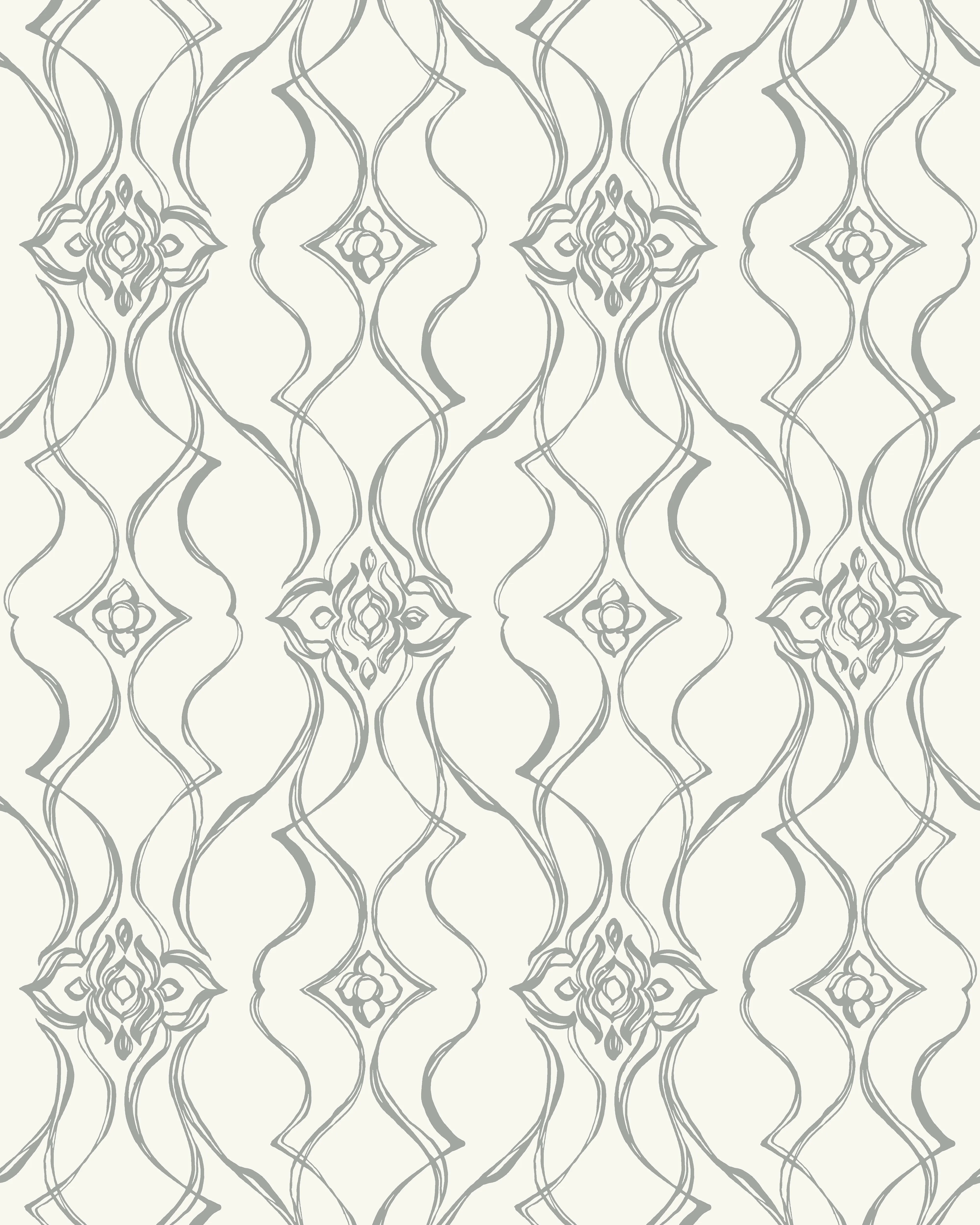 Kravet Design Candice Olson Decadence Ii W4464 in White & Silver (W4464.11.0)