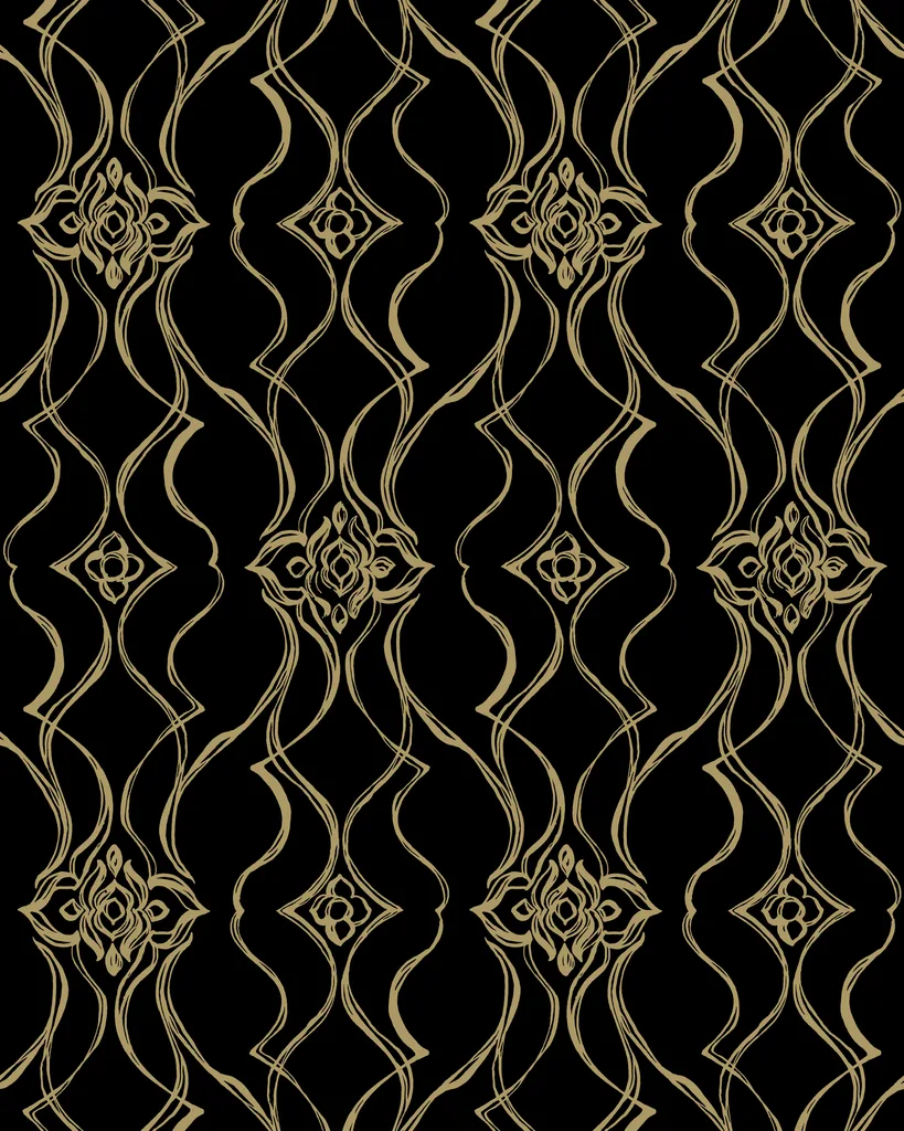 Kravet Design Candice Olson Decadence Ii W4464 in Black & Gold (W4464.84.0)