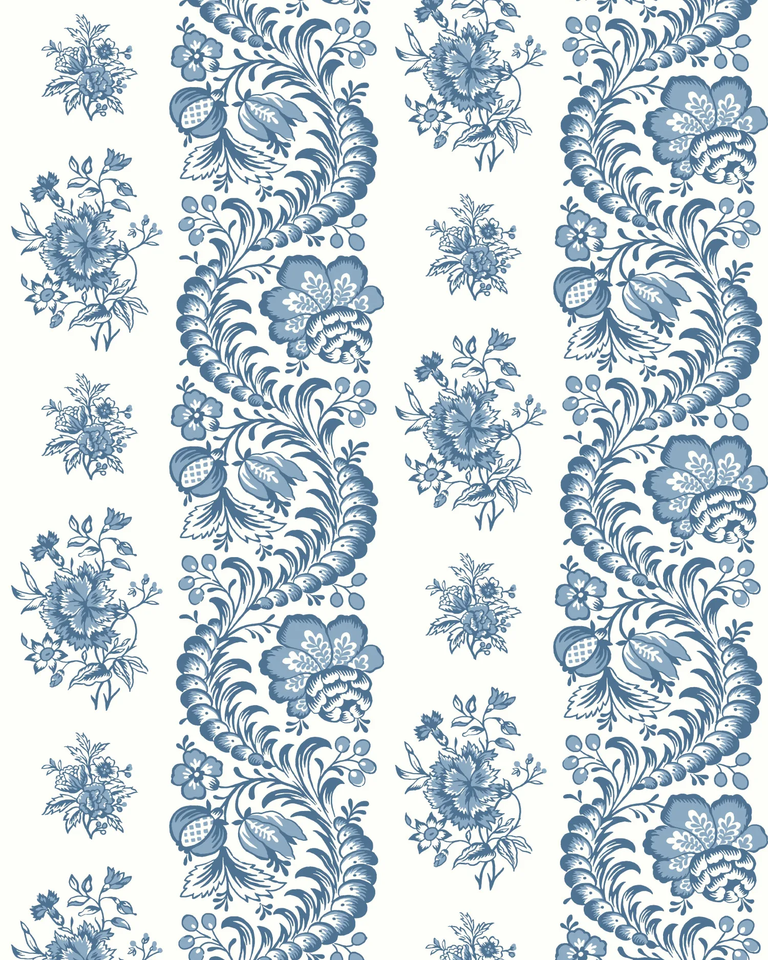 Kravet Design Antonina Vella Jardin W4481 in White & Blue (W4481.5.0)