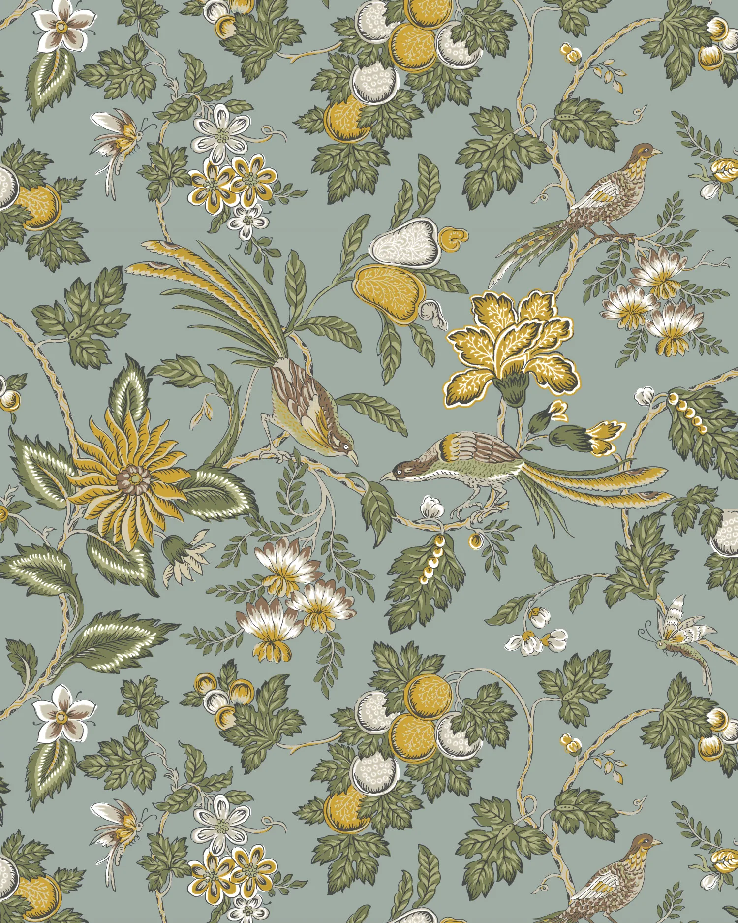 Kravet Design Antonina Vella Jardin W4482 in Blue & Yellow (W4482.5.0)