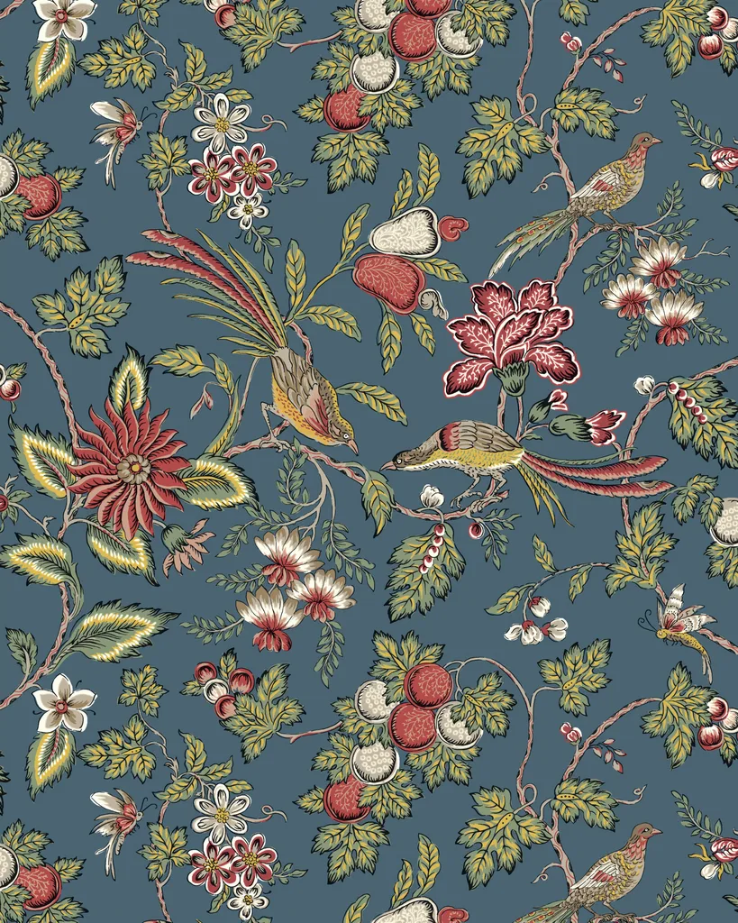Kravet Design Antonina Vella Jardin W4482 in Dark Blue & Multi (W4482.50.0)