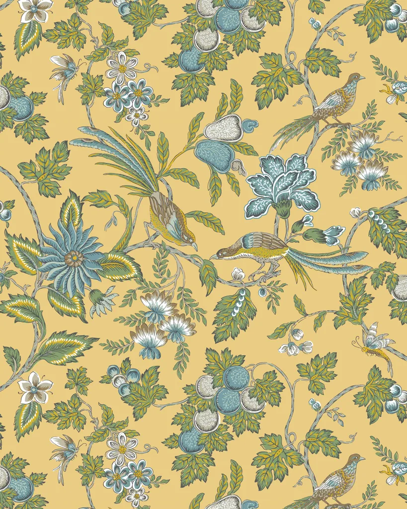 Kravet Design Antonina Vella Jardin W4482 in Yellow & Blue (W4482.540.0)
