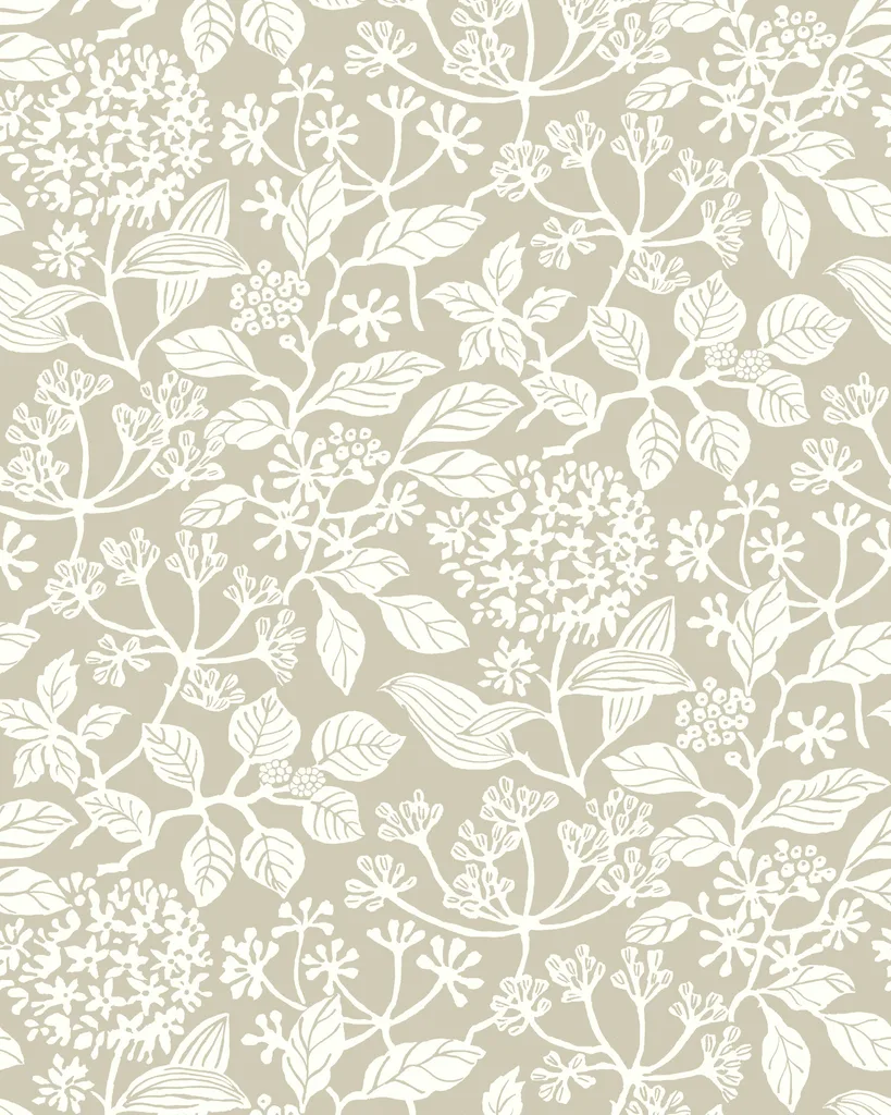 Kravet Design Antonina Vella Jardin W4485 in Taupe & White (W4485.106.0)